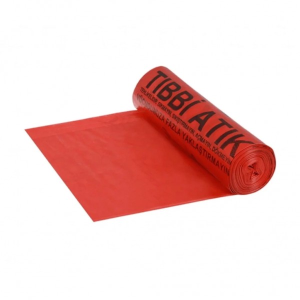 Tıbbi Atık Çöp Torbası Battal 500 gr ( 75x90 cm 500 gr)